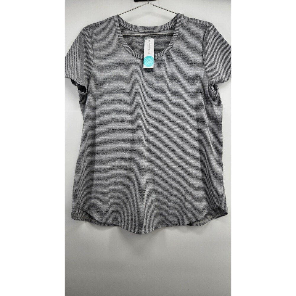 We Wander Women's Large Grey WeFlex Tazia Tulip‎ Hem Tee Shirt NWT
